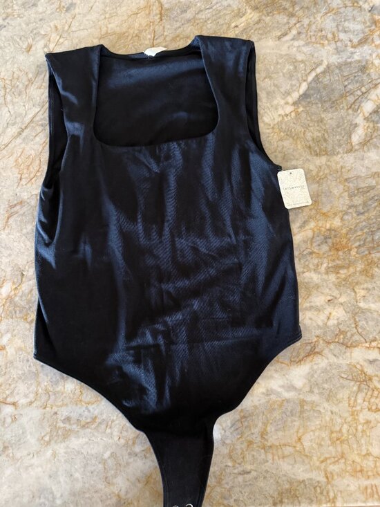 Free People Tops - Free People Black Sleeveless Bodysuit NWT Size M